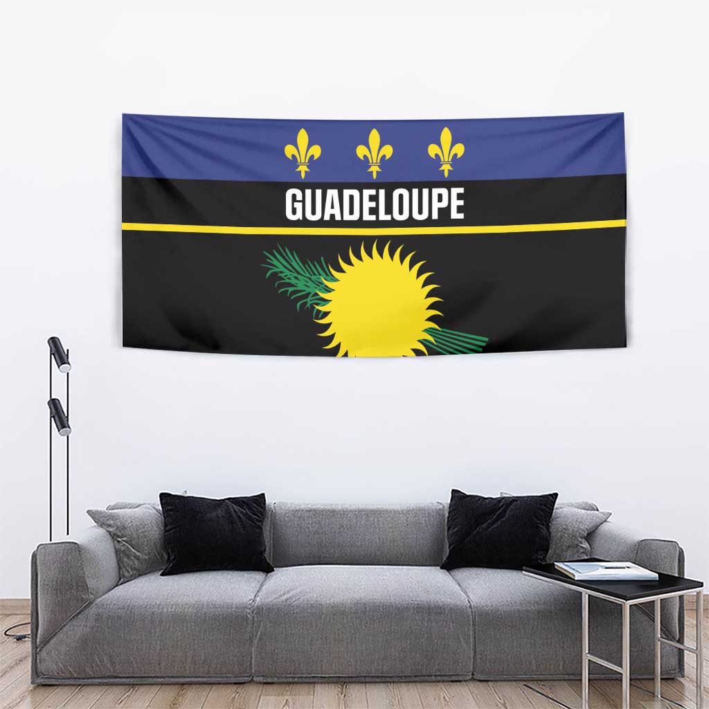 Guadeloupe Tapestry Rejyon Gwadloup Black Version