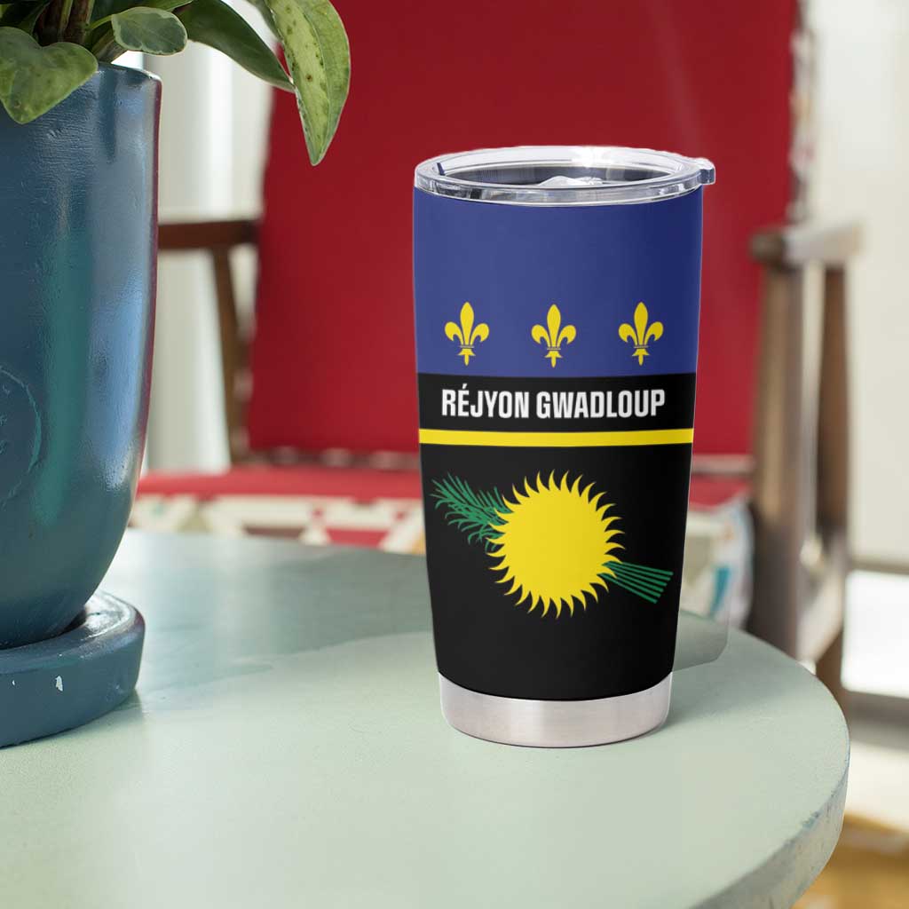 Guadeloupe Tumbler Cup Rejyon Gwadloup Black Version