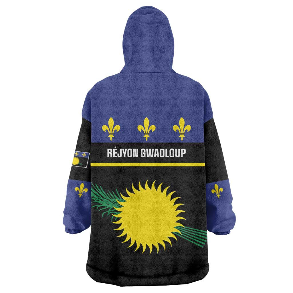 Guadeloupe Wearable Blanket Hoodie Rejyon Gwadloup Black Version