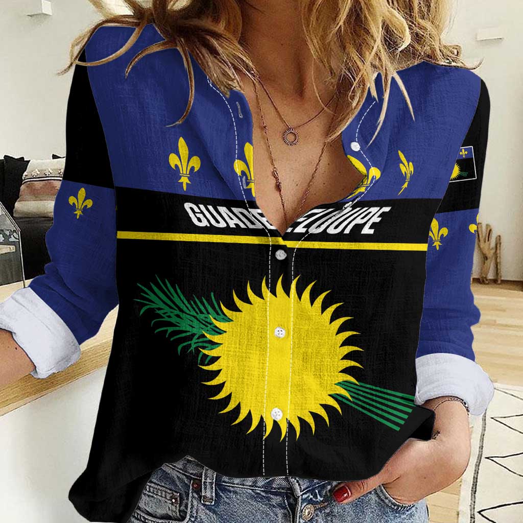 Guadeloupe Women Casual Shirt Rejyon Gwadloup Black Version
