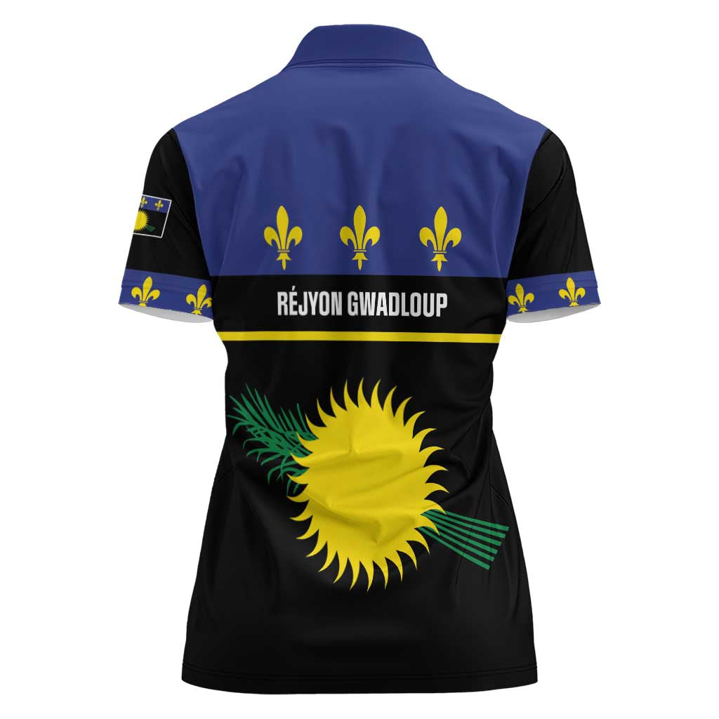 Guadeloupe Women Polo Shirt Rejyon Gwadloup Black Version