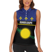 Guadeloupe Women Sleeveless Polo Shirt Rejyon Gwadloup Black Version