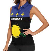 Guadeloupe Women Sleeveless Polo Shirt Rejyon Gwadloup Black Version
