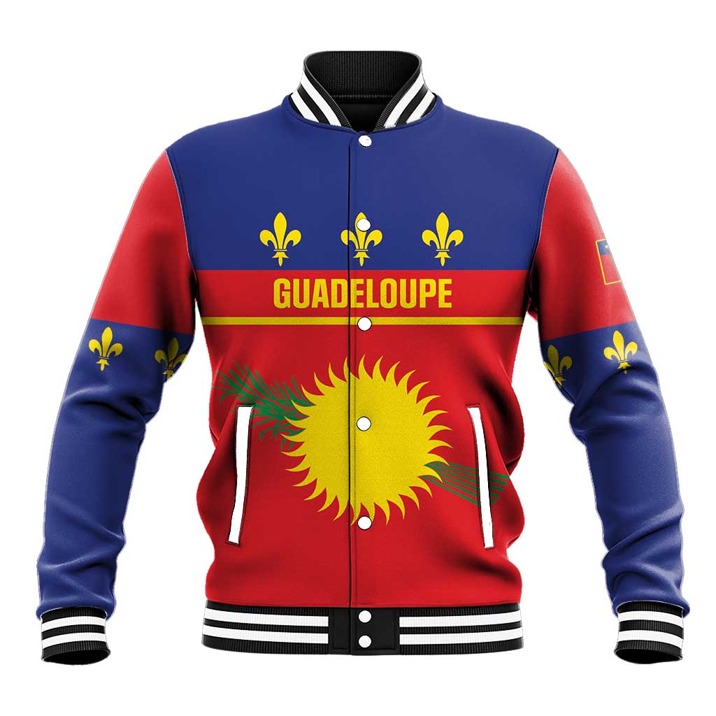 Guadeloupe Baseball Jacket Rejyon Gwadloup Red Version