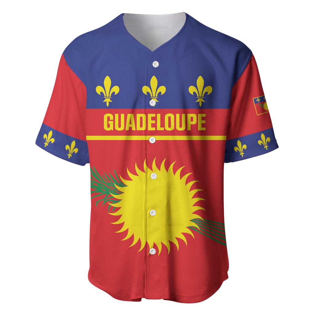 Guadeloupe Baseball Jersey Rejyon Gwadloup Red Version