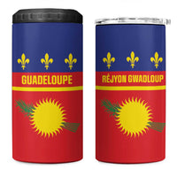 Guadeloupe 4 in 1 Can Cooler Tumbler Rejyon Gwadloup Red Version