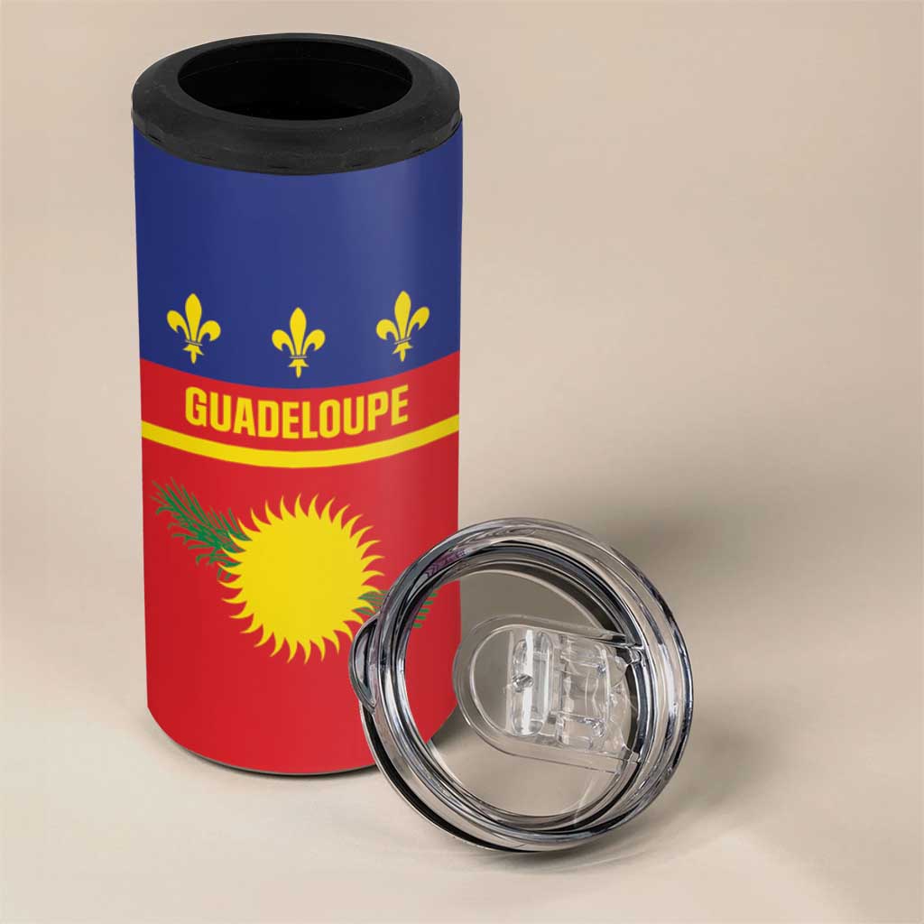 Guadeloupe 4 in 1 Can Cooler Tumbler Rejyon Gwadloup Red Version