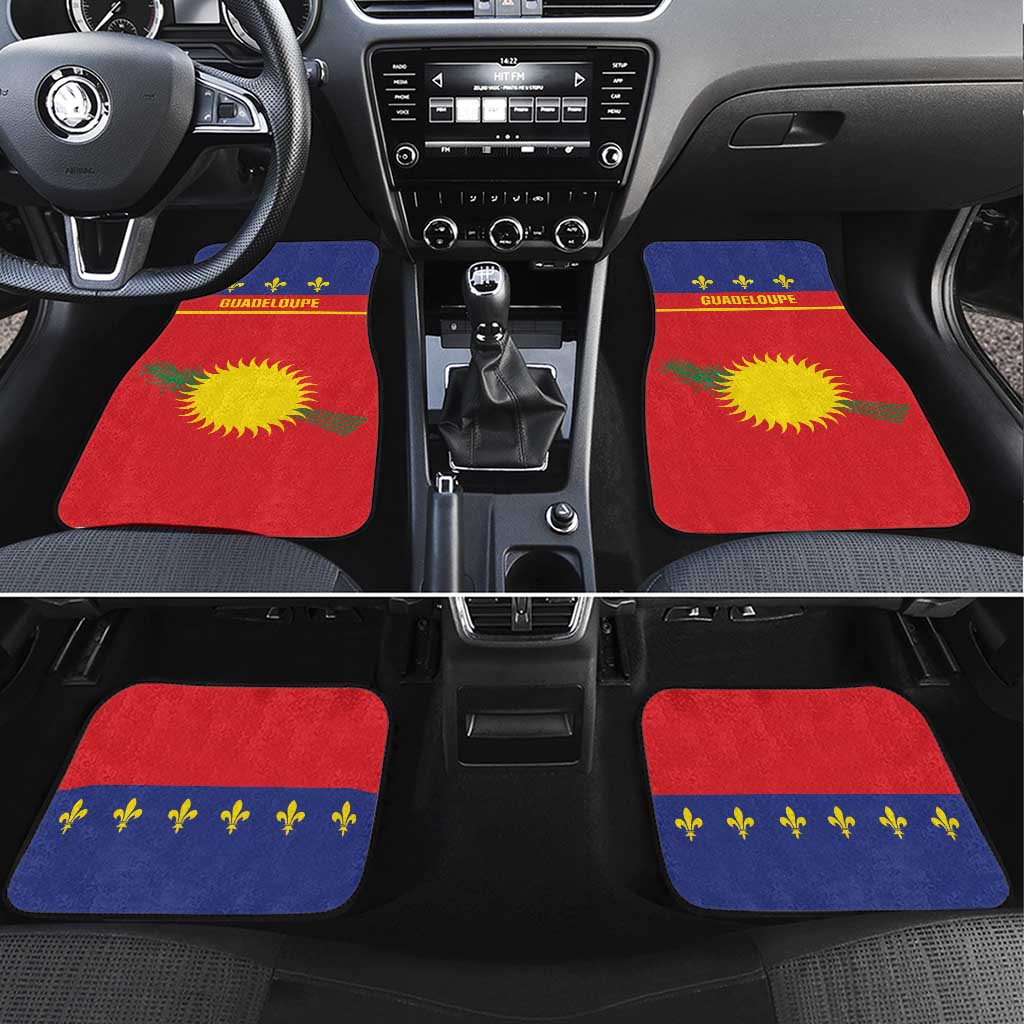 Guadeloupe Car Mats Rejyon Gwadloup Red Version