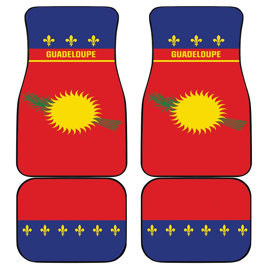 Guadeloupe Car Mats Rejyon Gwadloup Red Version