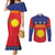 Guadeloupe Couples Matching Mermaid Dress and Long Sleeve Button Shirt Rejyon Gwadloup Red Version
