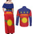 Guadeloupe Couples Matching Off Shoulder Maxi Dress and Long Sleeve Button Shirt Rejyon Gwadloup Red Version