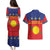 Guadeloupe Couples Matching Puletasi and Hawaiian Shirt Rejyon Gwadloup Red Version