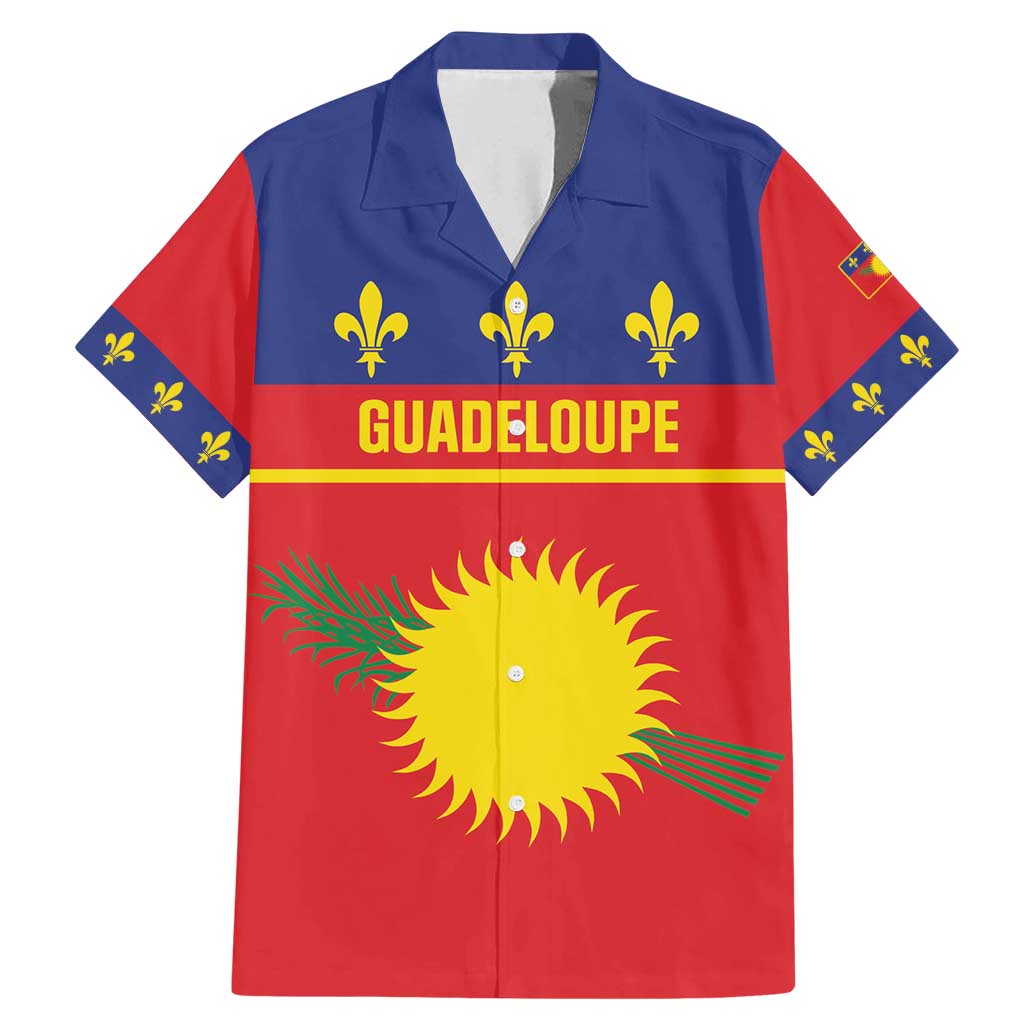 Guadeloupe Family Matching Mermaid Dress and Hawaiian Shirt Rejyon Gwadloup Red Version