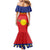 Guadeloupe Family Matching Mermaid Dress and Hawaiian Shirt Rejyon Gwadloup Red Version