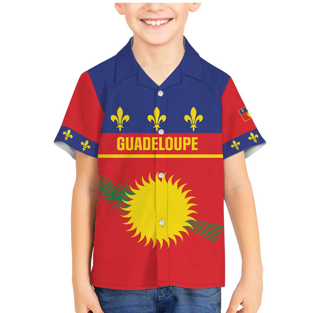 Guadeloupe Family Matching Mermaid Dress and Hawaiian Shirt Rejyon Gwadloup Red Version