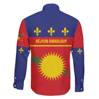 Guadeloupe Family Matching Off The Shoulder Long Sleeve Dress and Hawaiian Shirt Rejyon Gwadloup Red Version