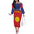 Guadeloupe Family Matching Off The Shoulder Long Sleeve Dress and Hawaiian Shirt Rejyon Gwadloup Red Version