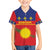 Guadeloupe Family Matching Off The Shoulder Long Sleeve Dress and Hawaiian Shirt Rejyon Gwadloup Red Version