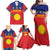 Guadeloupe Family Matching Off Shoulder Maxi Dress and Hawaiian Shirt Rejyon Gwadloup Red Version
