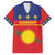 Guadeloupe Family Matching Off Shoulder Short Dress and Hawaiian Shirt Rejyon Gwadloup Red Version