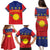Guadeloupe Family Matching Puletasi and Hawaiian Shirt Rejyon Gwadloup Red Version