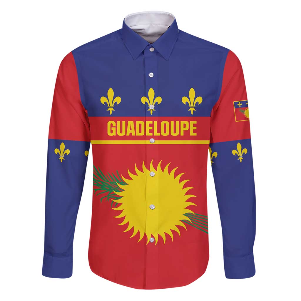 Guadeloupe Family Matching Puletasi and Hawaiian Shirt Rejyon Gwadloup Red Version