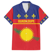 Guadeloupe Family Matching Short Sleeve Bodycon Dress and Hawaiian Shirt Rejyon Gwadloup Red Version