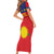 Guadeloupe Family Matching Short Sleeve Bodycon Dress and Hawaiian Shirt Rejyon Gwadloup Red Version