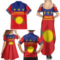 Guadeloupe Family Matching Summer Maxi Dress and Hawaiian Shirt Rejyon Gwadloup Red Version