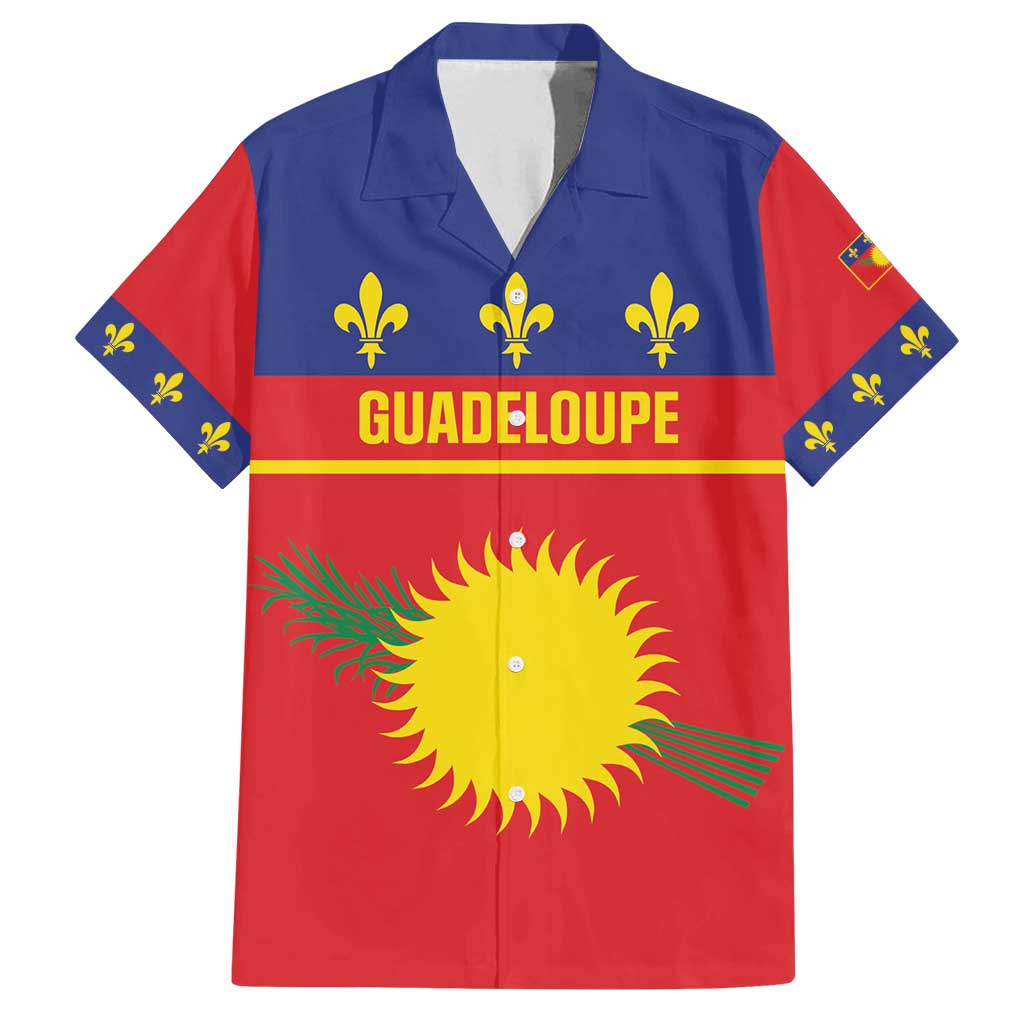 Guadeloupe Family Matching Summer Maxi Dress and Hawaiian Shirt Rejyon Gwadloup Red Version