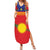 Guadeloupe Family Matching Summer Maxi Dress and Hawaiian Shirt Rejyon Gwadloup Red Version