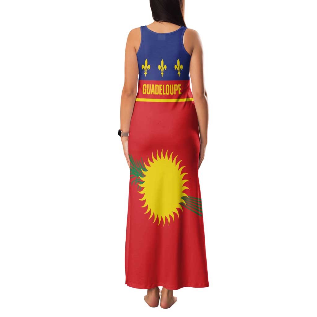 Guadeloupe Family Matching Tank Maxi Dress and Hawaiian Shirt Rejyon Gwadloup Red Version