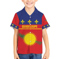 Guadeloupe Family Matching Tank Maxi Dress and Hawaiian Shirt Rejyon Gwadloup Red Version