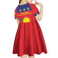 Guadeloupe Kid Short Sleeve Dress Rejyon Gwadloup Red Version