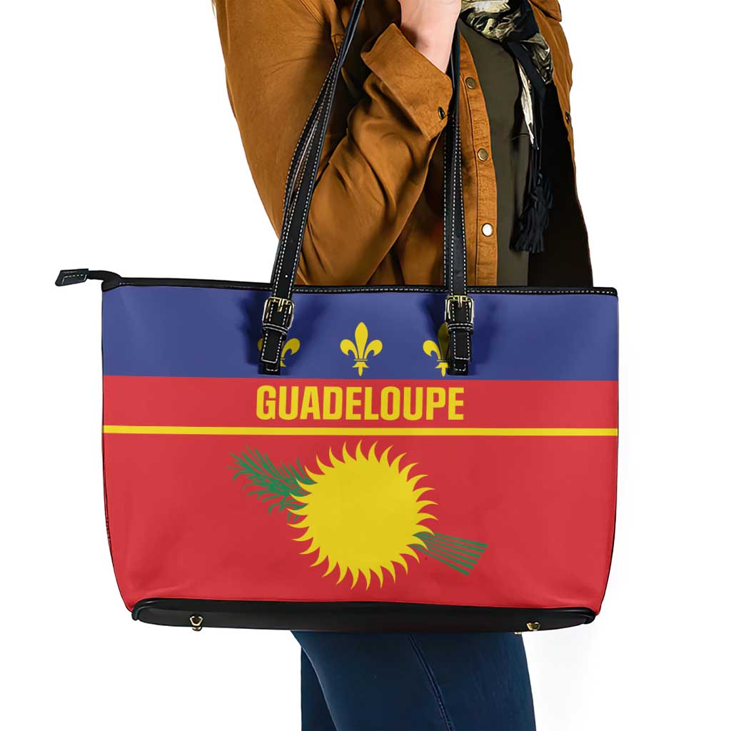 Guadeloupe Leather Tote Bag Rejyon Gwadloup Red Version