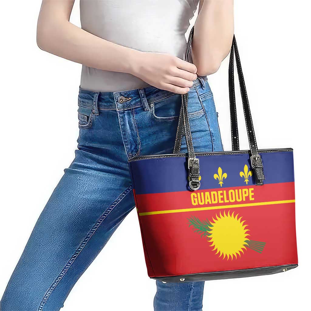 Guadeloupe Leather Tote Bag Rejyon Gwadloup Red Version