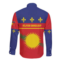 Guadeloupe Long Sleeve Button Shirt Rejyon Gwadloup Red Version