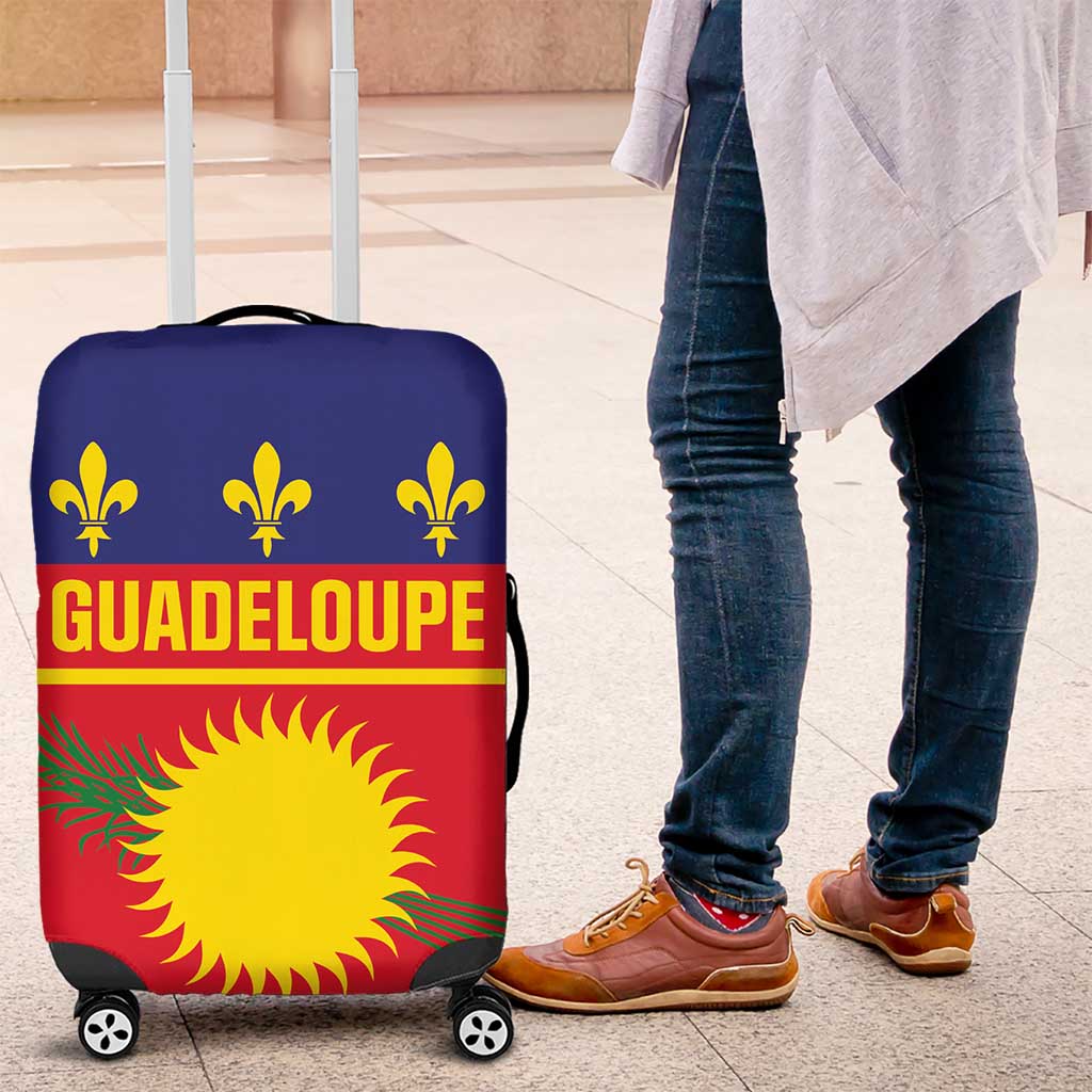 Guadeloupe Luggage Cover Rejyon Gwadloup Red Version