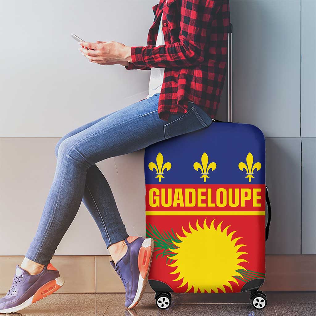 Guadeloupe Luggage Cover Rejyon Gwadloup Red Version