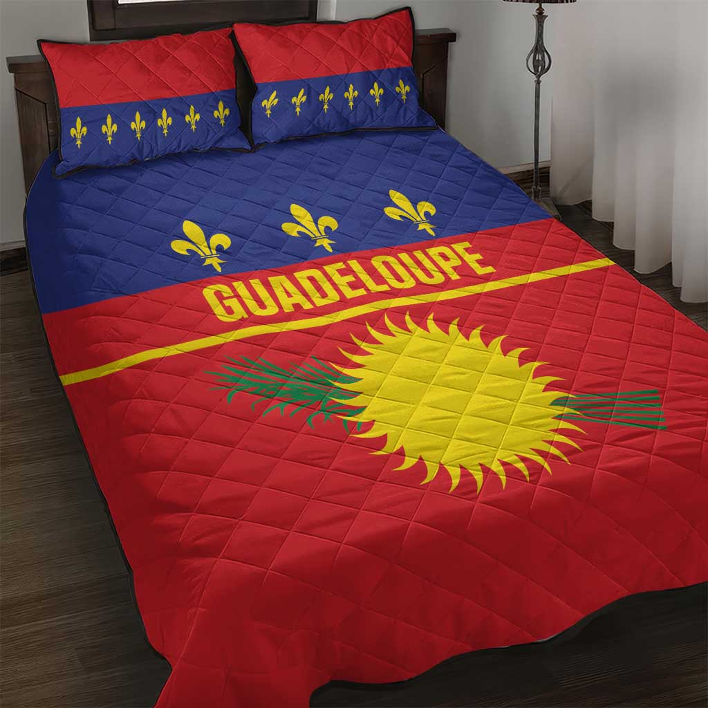 Guadeloupe Quilt Bed Set Rejyon Gwadloup Red Version