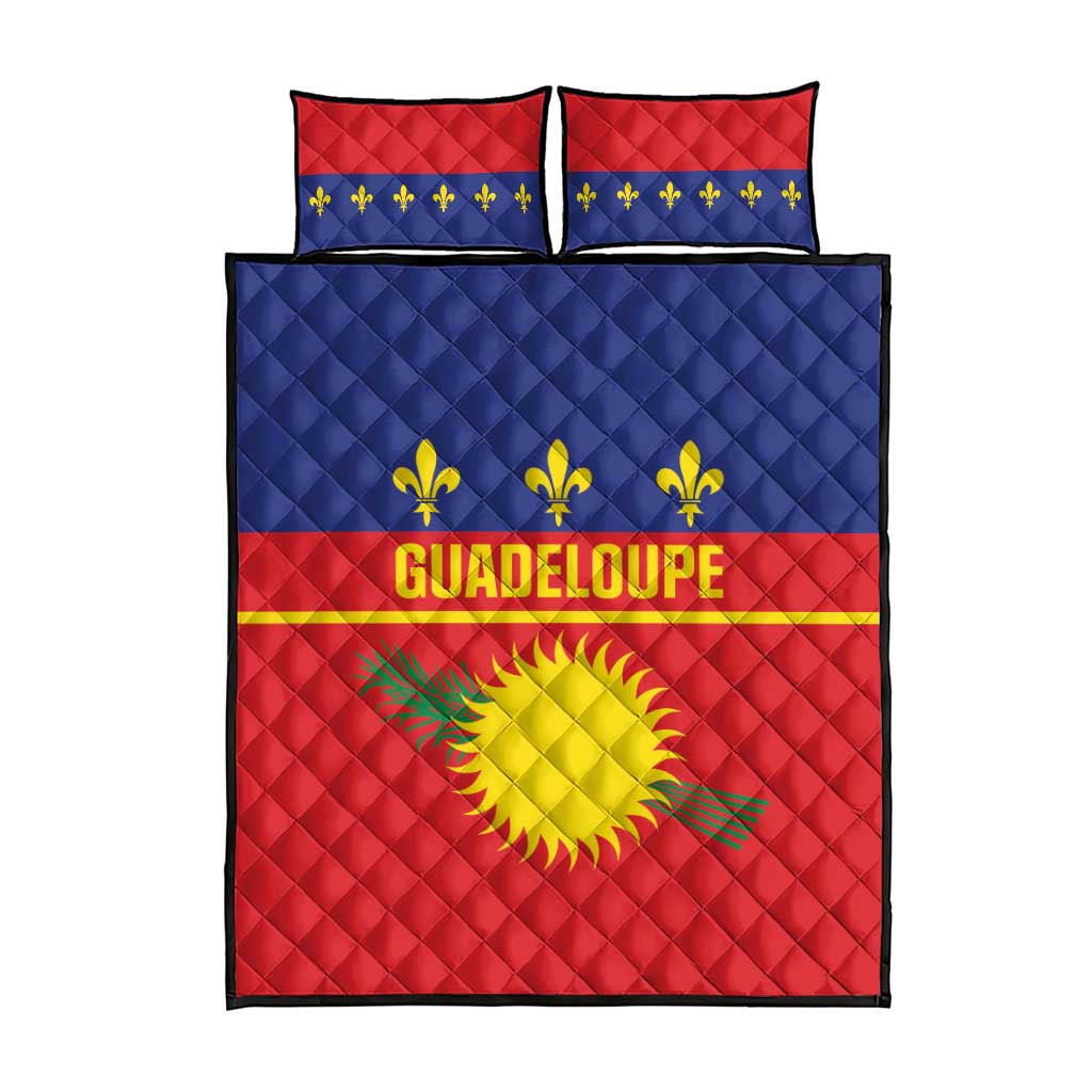 Guadeloupe Quilt Bed Set Rejyon Gwadloup Red Version