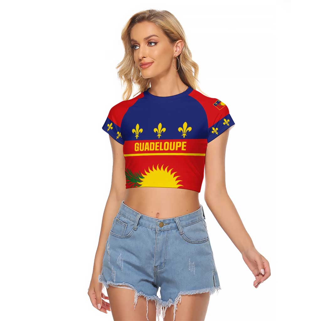 Guadeloupe Raglan Cropped T Shirt Rejyon Gwadloup Red Version