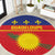 Guadeloupe Round Carpet Rejyon Gwadloup Red Version