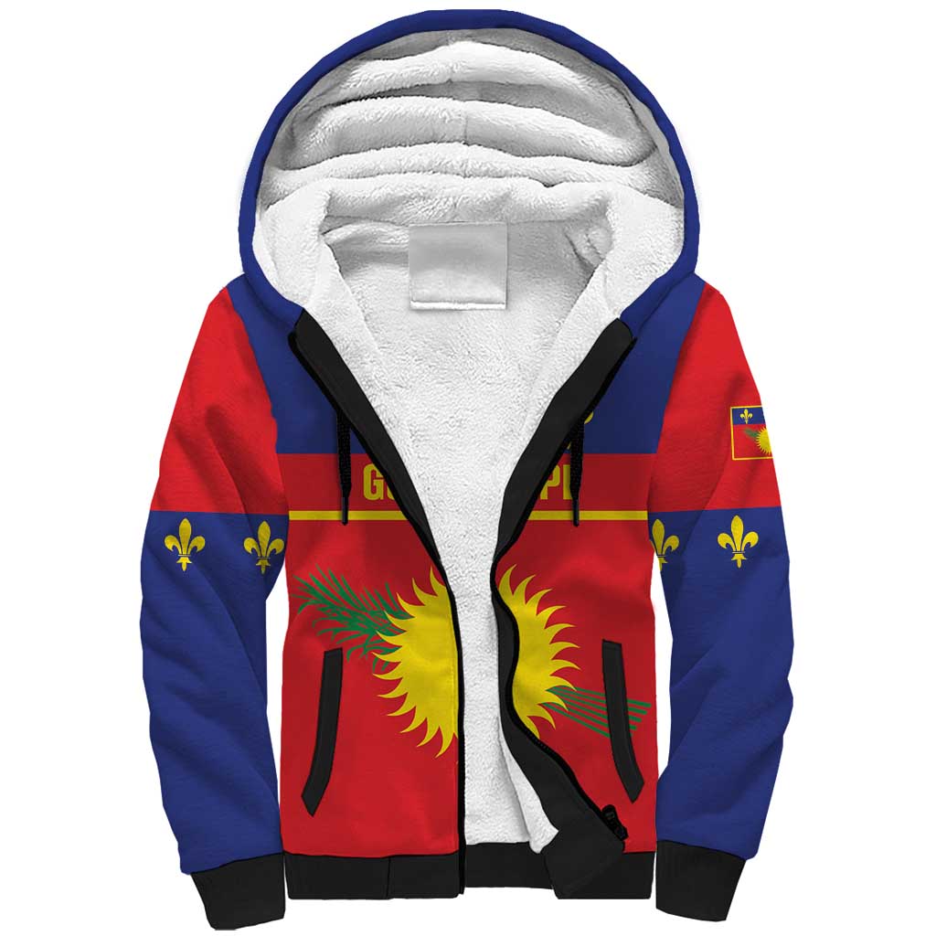 Guadeloupe Sherpa Hoodie Rejyon Gwadloup Red Version