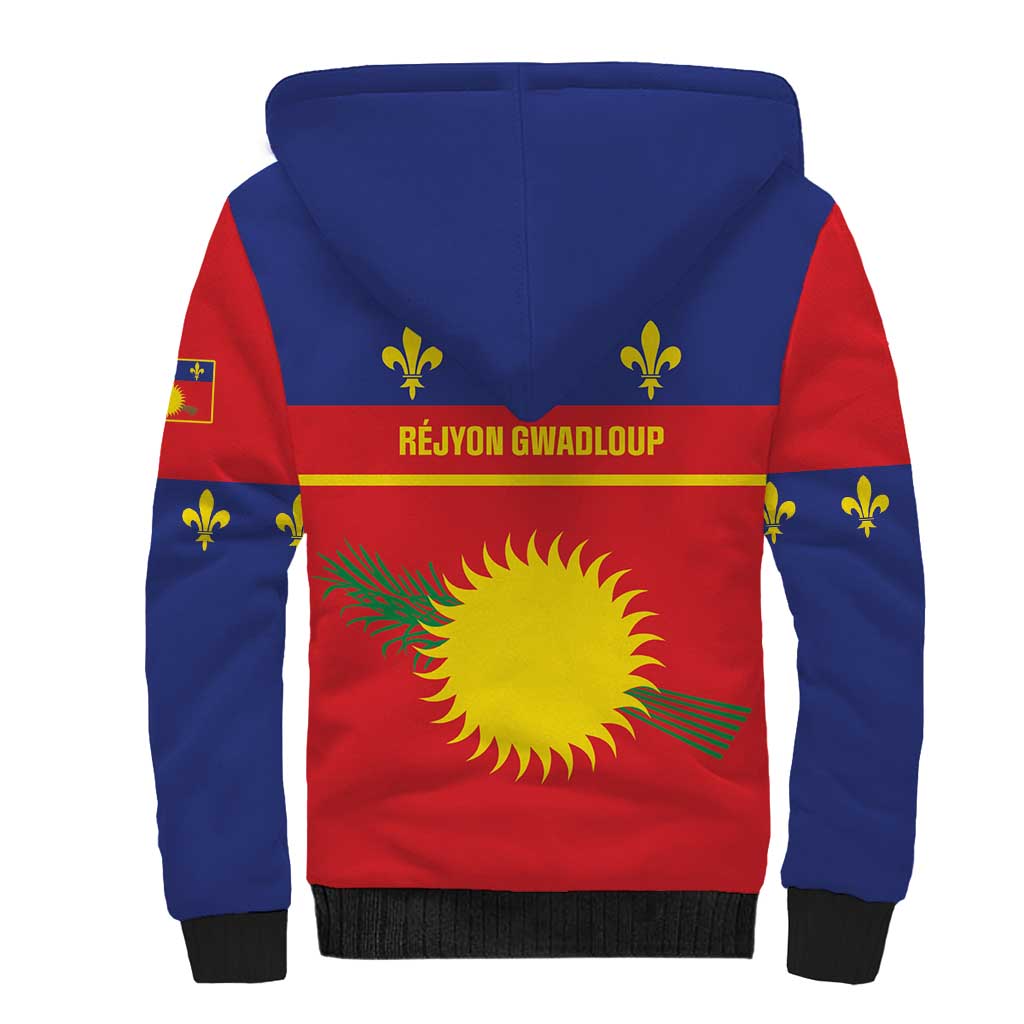 Guadeloupe Sherpa Hoodie Rejyon Gwadloup Red Version