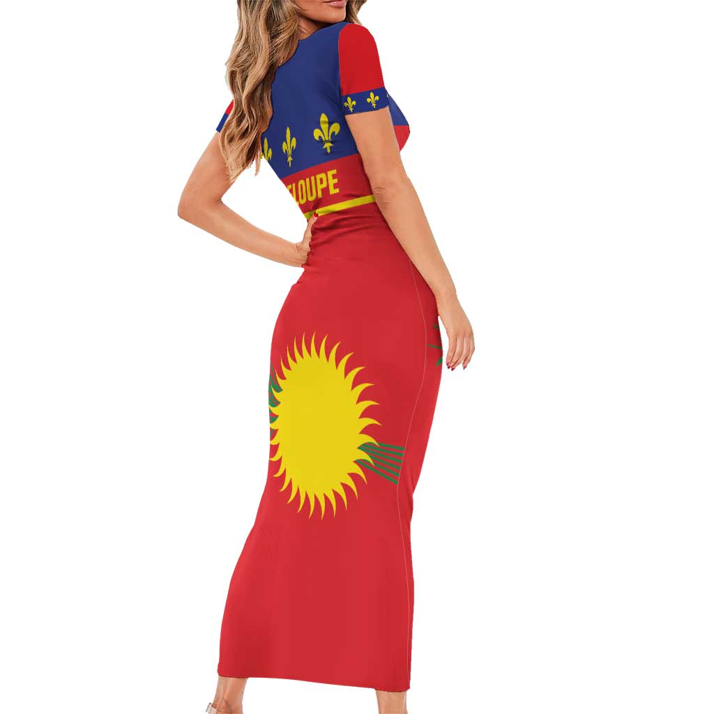 Guadeloupe Short Sleeve Bodycon Dress Rejyon Gwadloup Red Version