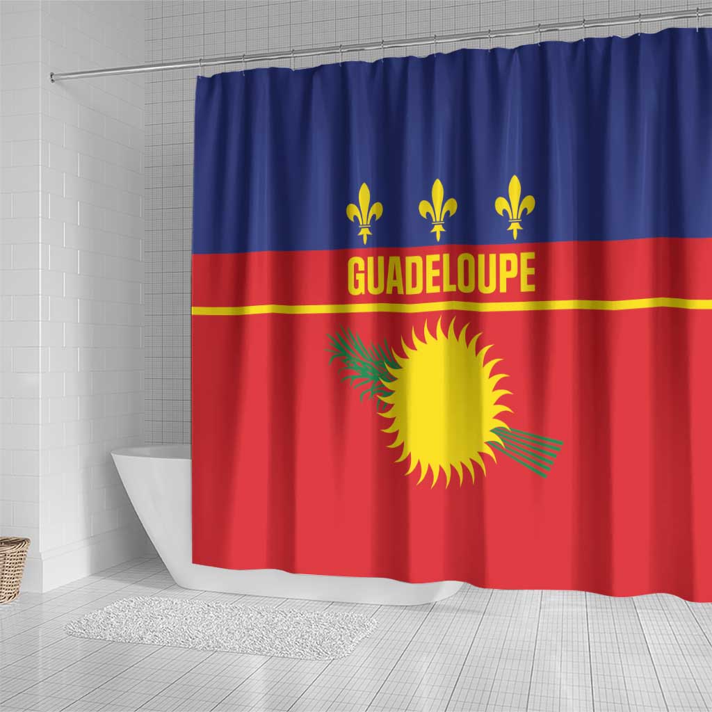 Guadeloupe Shower Curtain Rejyon Gwadloup Red Version
