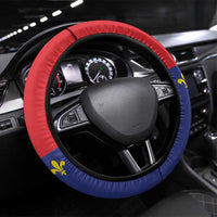 Guadeloupe Steering Wheel Cover Rejyon Gwadloup Red Version
