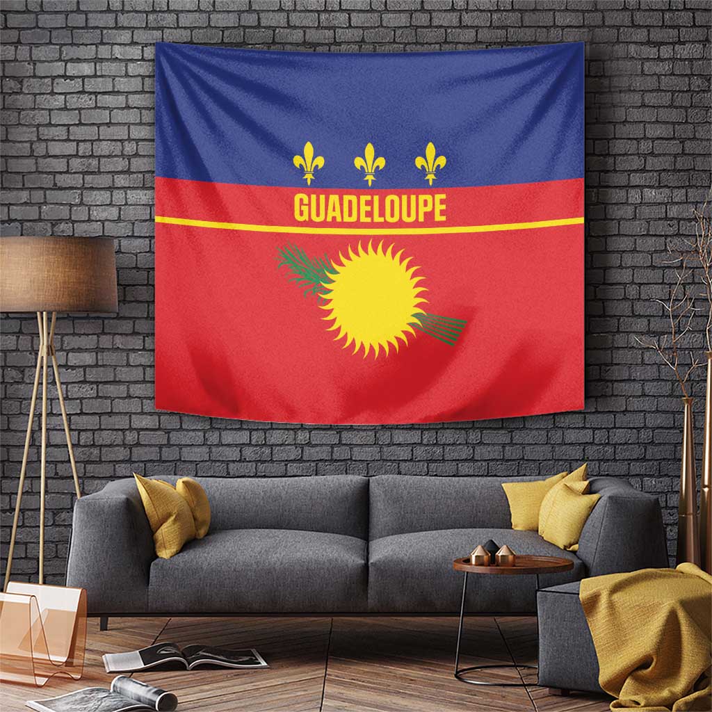 Guadeloupe Tapestry Rejyon Gwadloup Red Version