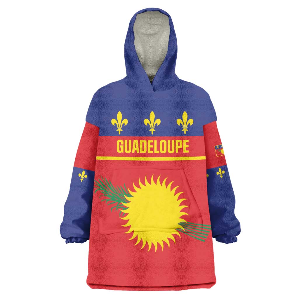 Guadeloupe Wearable Blanket Hoodie Rejyon Gwadloup Red Version